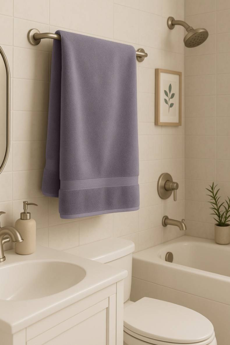 Gray Cotton Bath Towel – Kaibee (photo 1 of 4) – KaiBee