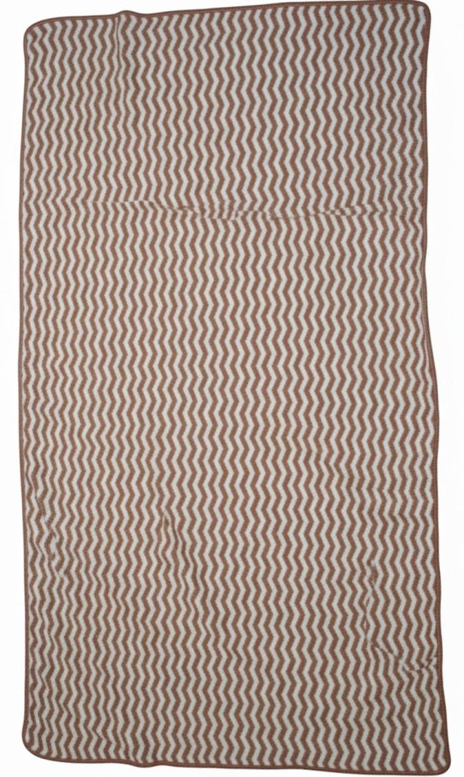 Soft Brown Zigzag Pattern Baby Bath Towel – Brown Kaibee (photo 3 of 3) – KaiBee