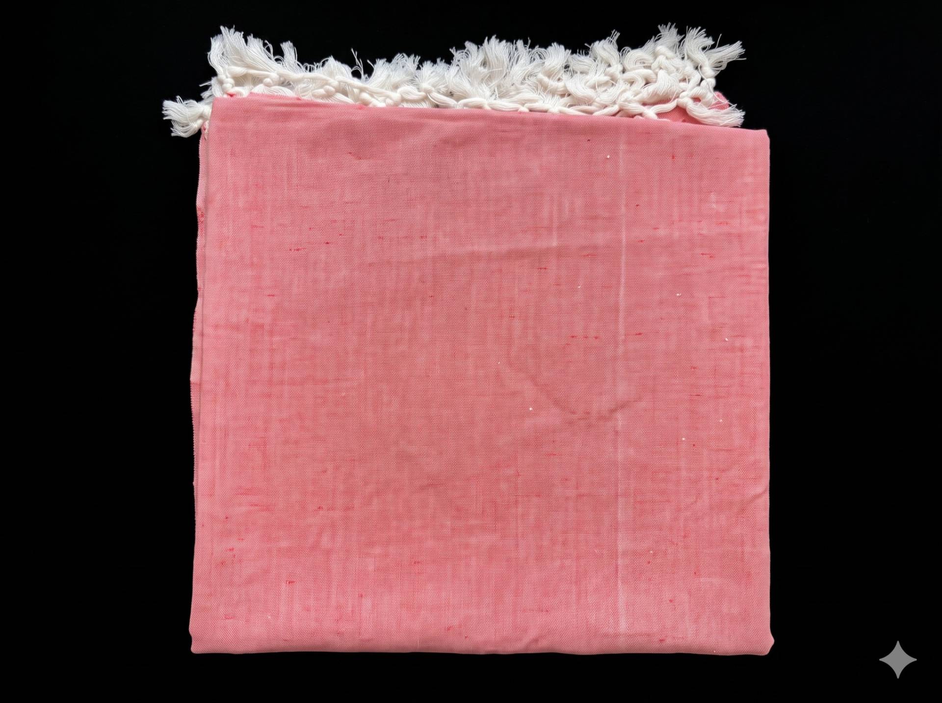 Premium Cotton Shawl Peach Color – Peach Kaibee (photo 3 of 3) – KaiBee