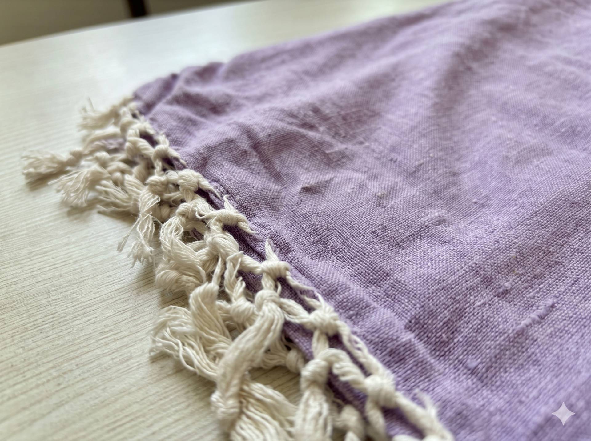 Premium Cotton Shawl Lavender Color – Lavender Kaibee (photo 2 of 3) – KaiBee