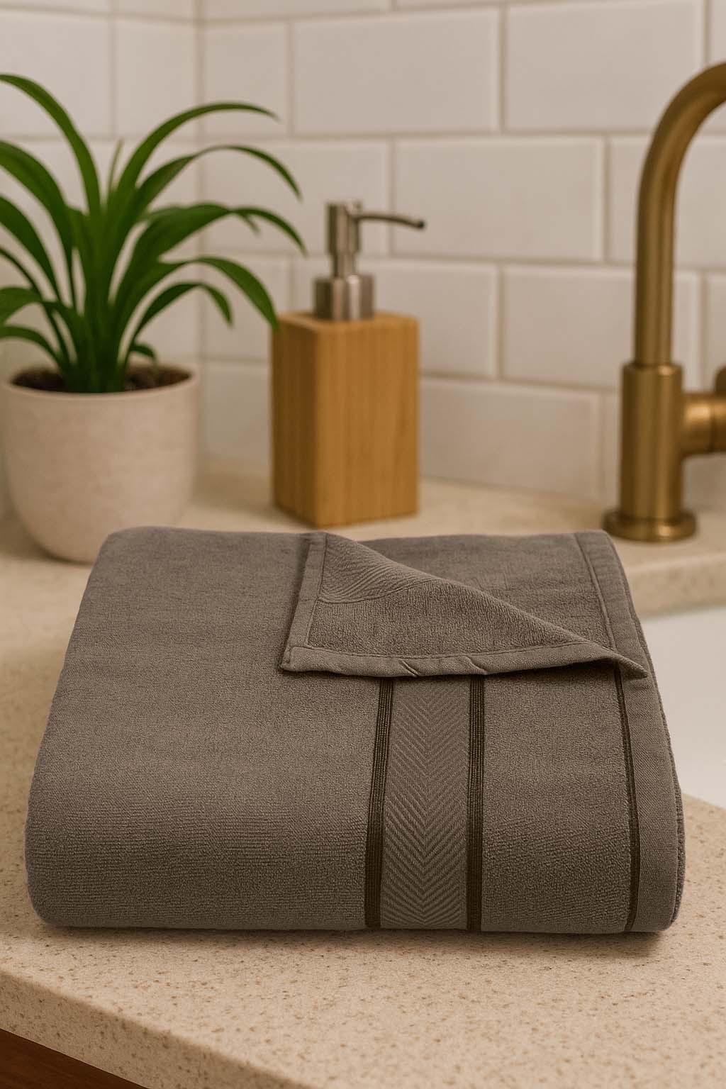 Ultra Soft Coffee Bamboo Bath Towel