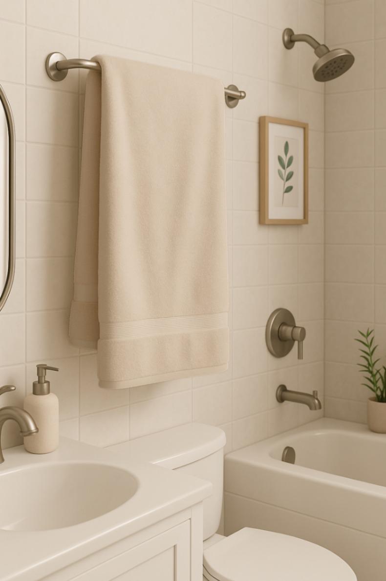 Cream Cotton Bath Towel