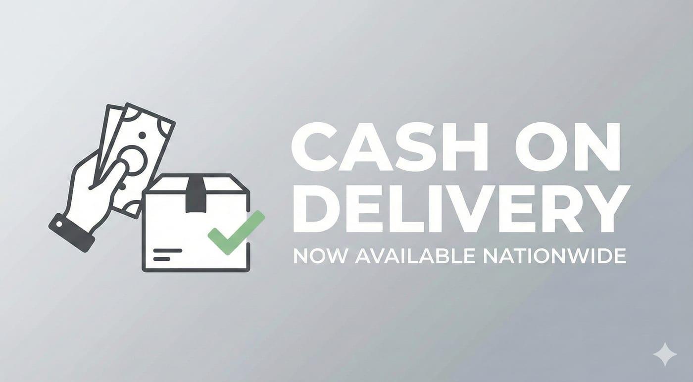 Cash on delivery available