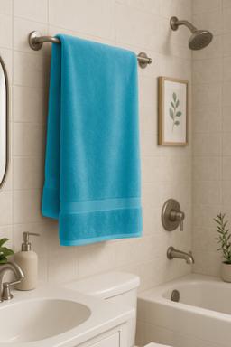 Water Blue Cotton Bath Towel – Kaibee (photo 1 of 4) – KaiBee
