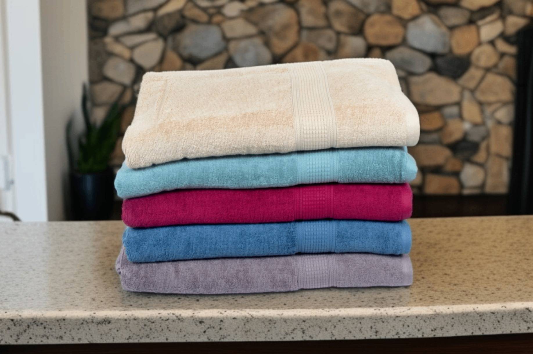 Water Blue Cotton Bath Towel – Kaibee (photo 3 of 4) – KaiBee
