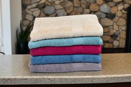 Blue Cotton Bath Towel – Kaibee (photo 3 of 4) – KaiBee