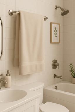 Cream Cotton Bath Towel – Kaibee (photo 1 of 4) – KaiBee