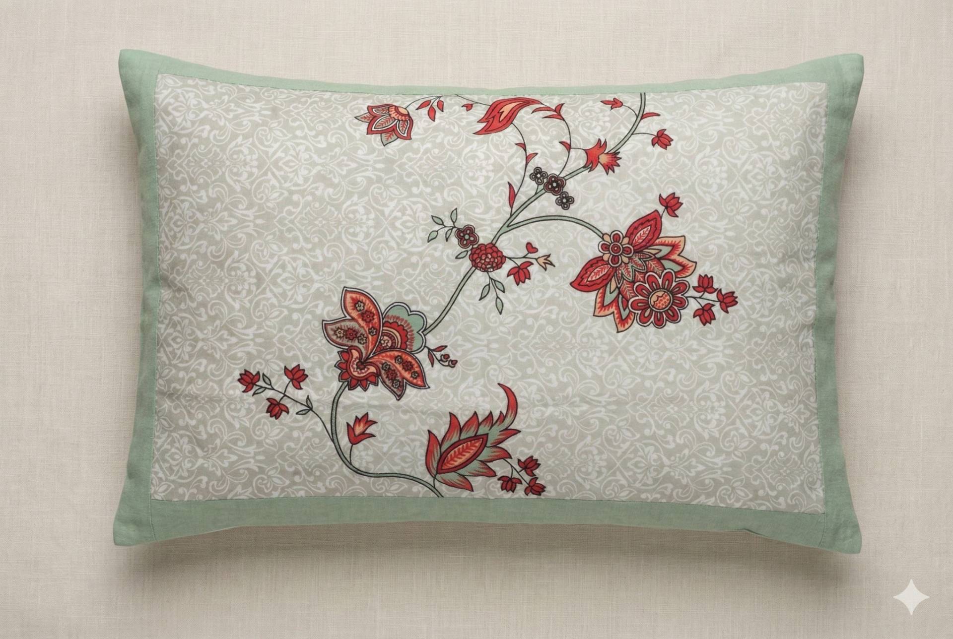 Floral Bedsheet with Ethnic Motifs – mix Kaibee (photo 3 of 3) – KaiBee