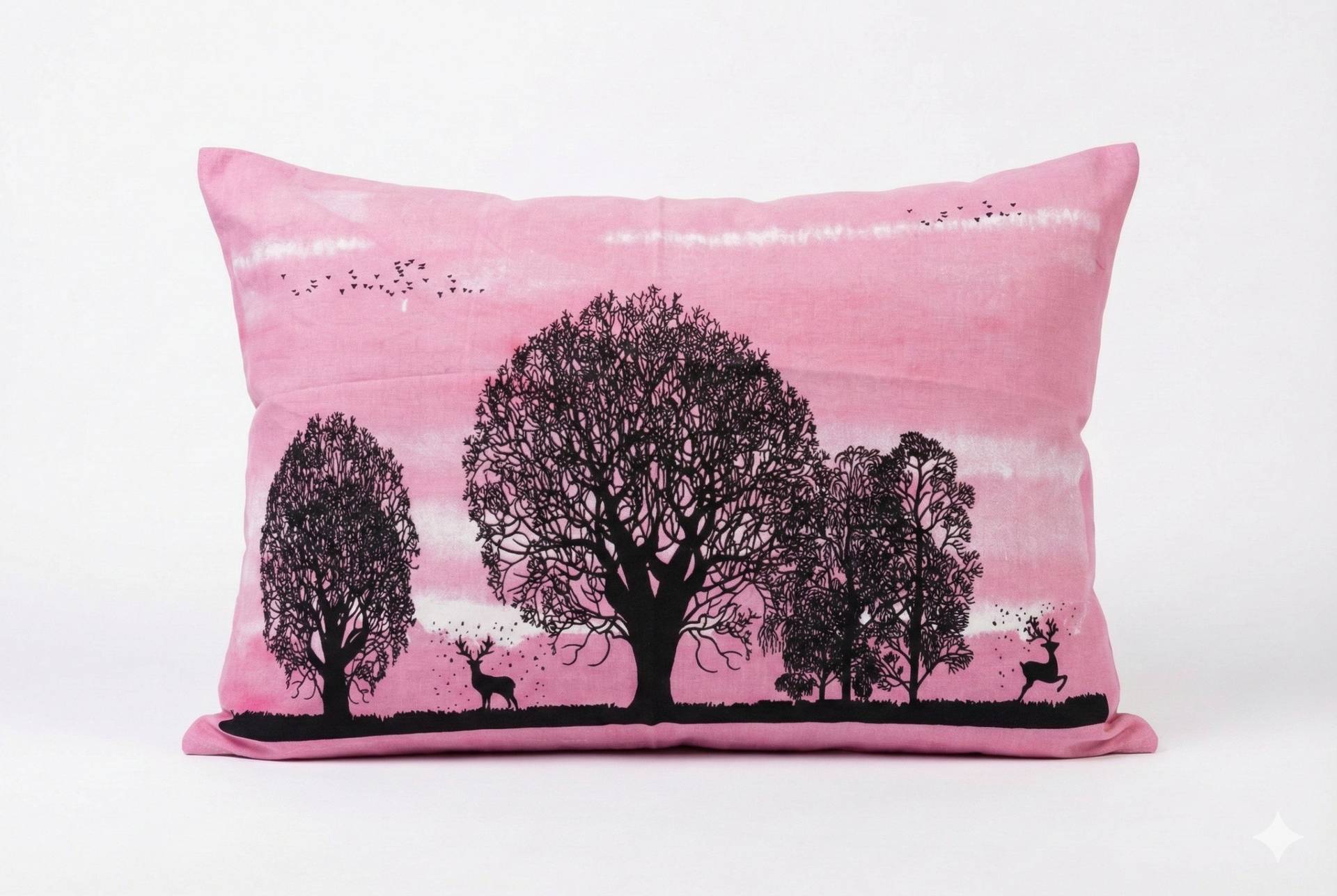 Bedsheet with Tree Silhouette & Floral Print – pink Kaibee (photo 2 of 2) – KaiBee