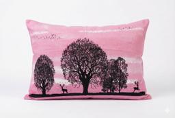 Bedsheet with Tree Silhouette & Floral Print – pink Kaibee (photo 2 of 2) – KaiBee