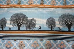 Bedsheet with Tree Silhouette & Floral Print – sky blue Kaibee (photo 3 of 4) – KaiBee