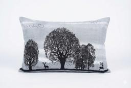Bedsheet with Tree Silhouette & Floral Print – gray Kaibee (photo 3 of 3) – KaiBee