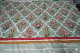 Bedsheet with Tree Silhouette & Floral Print – light green Kaibee (photo 2 of 3) – KaiBee