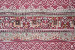 Bedsheet with Elephant & Floral Motifs – Pink Kaibee (photo 3 of 3) – KaiBee