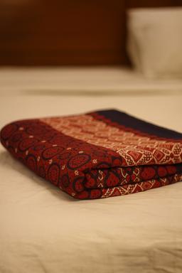 Ajrakh Cotton Shawl – Maroon Red Kaibee (photo 1 of 4) – KaiBee