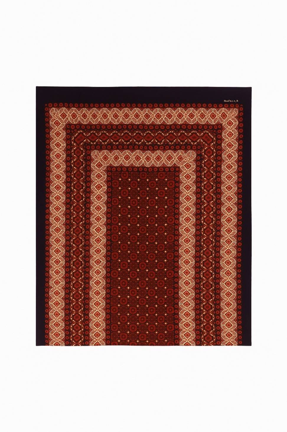 Ajrakh Cotton Shawl – Maroon Red Kaibee (photo 3 of 4) – KaiBee