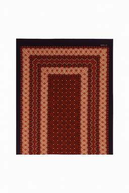 Ajrakh Cotton Shawl – Maroon Red Kaibee (photo 3 of 4) – KaiBee