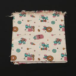 Printed Cotton Shawl With Jerry – White Kaibee (photo 2 of 2) – KaiBee