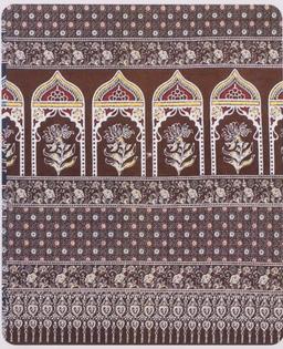 Brown Floral Arch Print King Size Cotton Bedsheet – Brown Kaibee (photo 2 of 2) – KaiBee