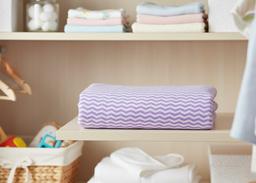 Soft Purple Zigzag Pattern Baby Bath Towel – Purple Kaibee (photo 2 of 3) – KaiBee