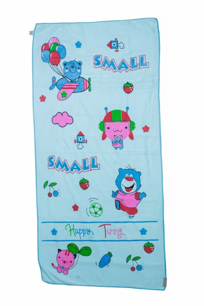 Blue Happy Tunny Cartoon Baby Bath Towel – Blue Kaibee (photo 3 of 3) – KaiBee
