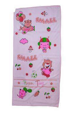 Pink Happy Tunny Cartoon Baby Bath Towel – Pink Kaibee (photo 3 of 3) – KaiBee