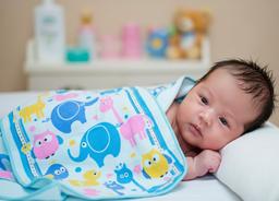 Blue Animal Safari Cartoon Print Baby Bath Towel – Blue Kaibee (photo 1 of 3) – KaiBee