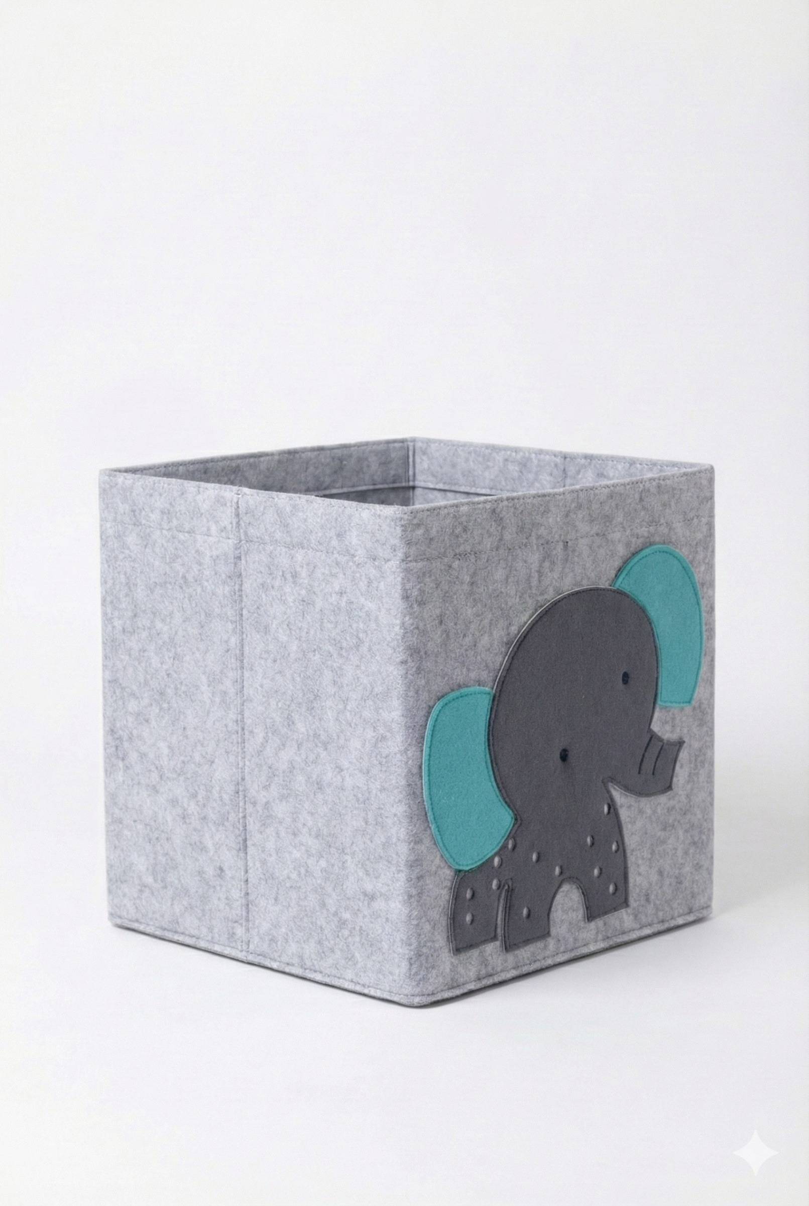 Elephant Print Fabric Laundry Storage Organizer – gray Kaibee (photo 2 of 3) – KaiBee