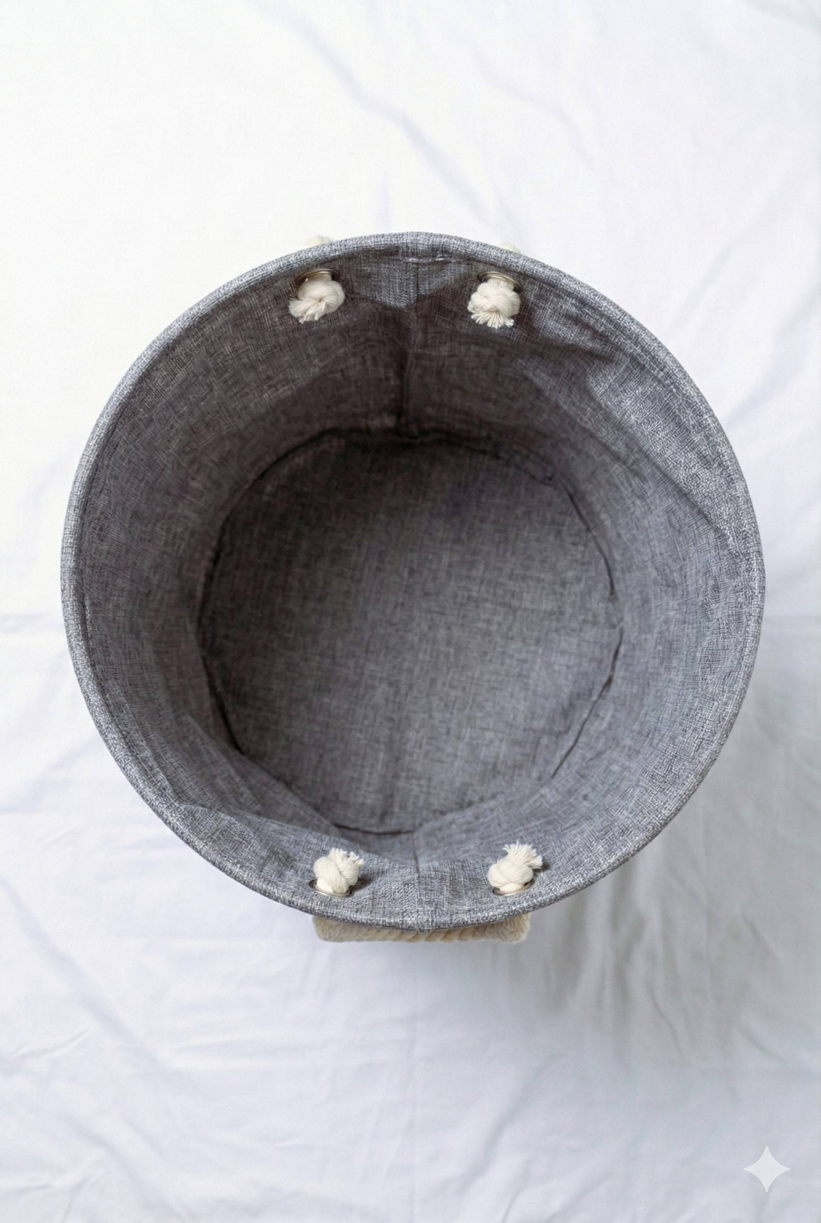 Laundry Bag with Rope Handles – Gray Kaibee (photo 3 of 3) – KaiBee
