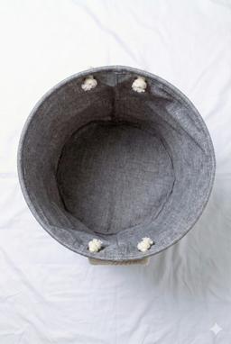 Laundry Bag with Rope Handles – Gray Kaibee (photo 3 of 3) – KaiBee