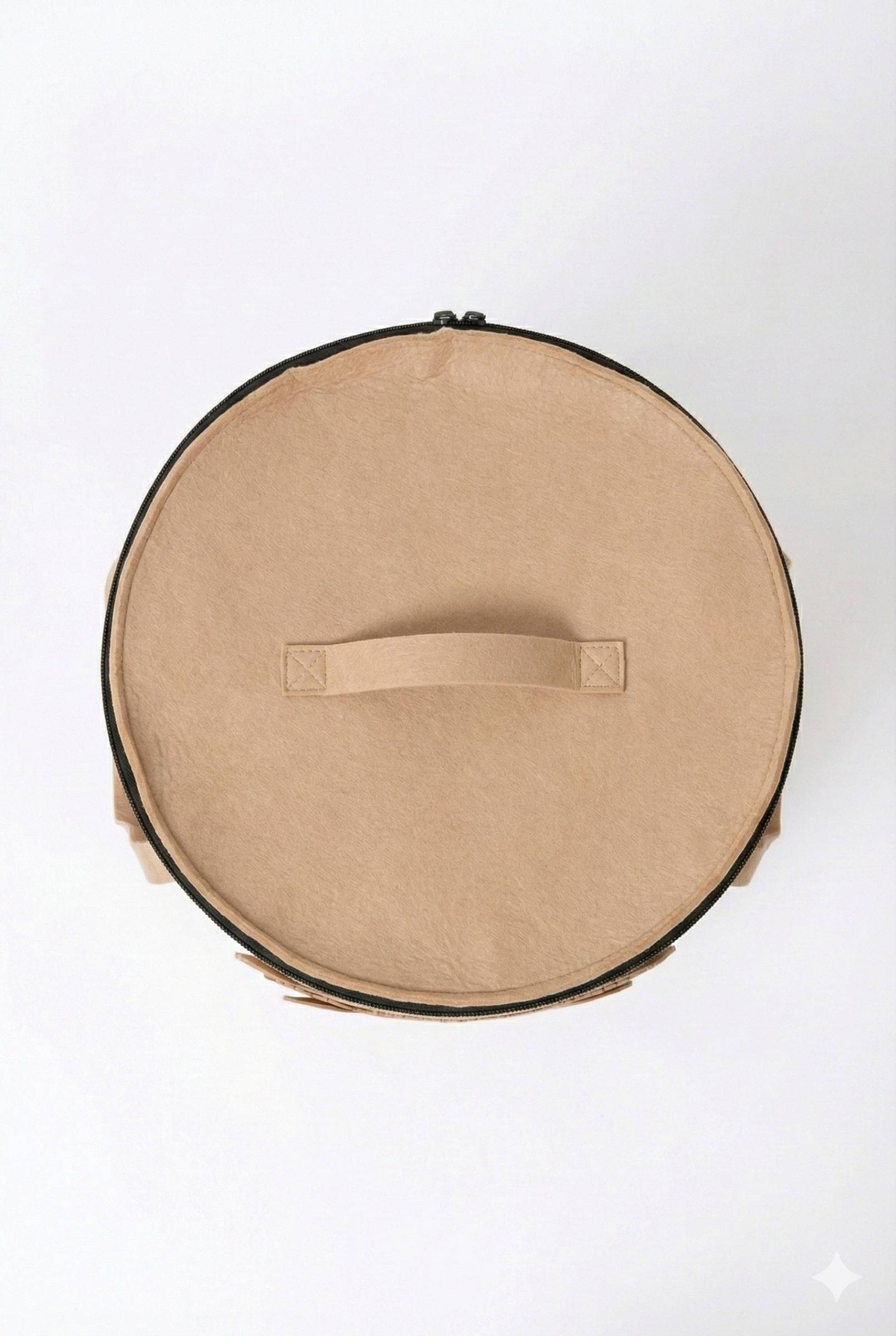 Lion Face Fabric Laundry Bag with Zip Closure – beige Kaibee (photo 3 of 3) – KaiBee