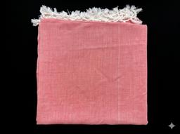 Premium Cotton Shawl Peach Color – Peach Kaibee (photo 3 of 3) – KaiBee