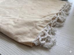 Premium Cotton Shawl Cream Color – Cream Kaibee (photo 2 of 3) – KaiBee