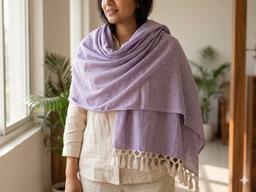 Premium Cotton Shawl Lavender Color – Lavender Kaibee (photo 1 of 3) – KaiBee