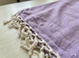 Premium Cotton Shawl Lavender Color – Lavender Kaibee (photo 2 of 3) – KaiBee