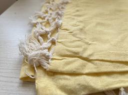 Premium Cotton Shawl Yellow Color – Yellow Kaibee (photo 2 of 3) – KaiBee